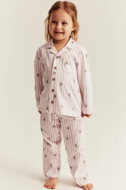 Stripete pyjamas med kosebamser