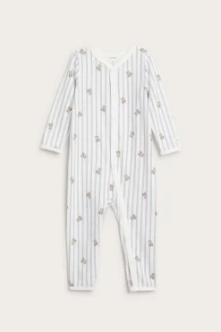 Stripete pyjamas med kosebamser