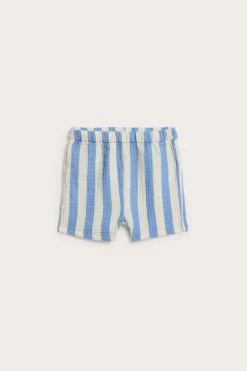 Stripete shorts i musselin
