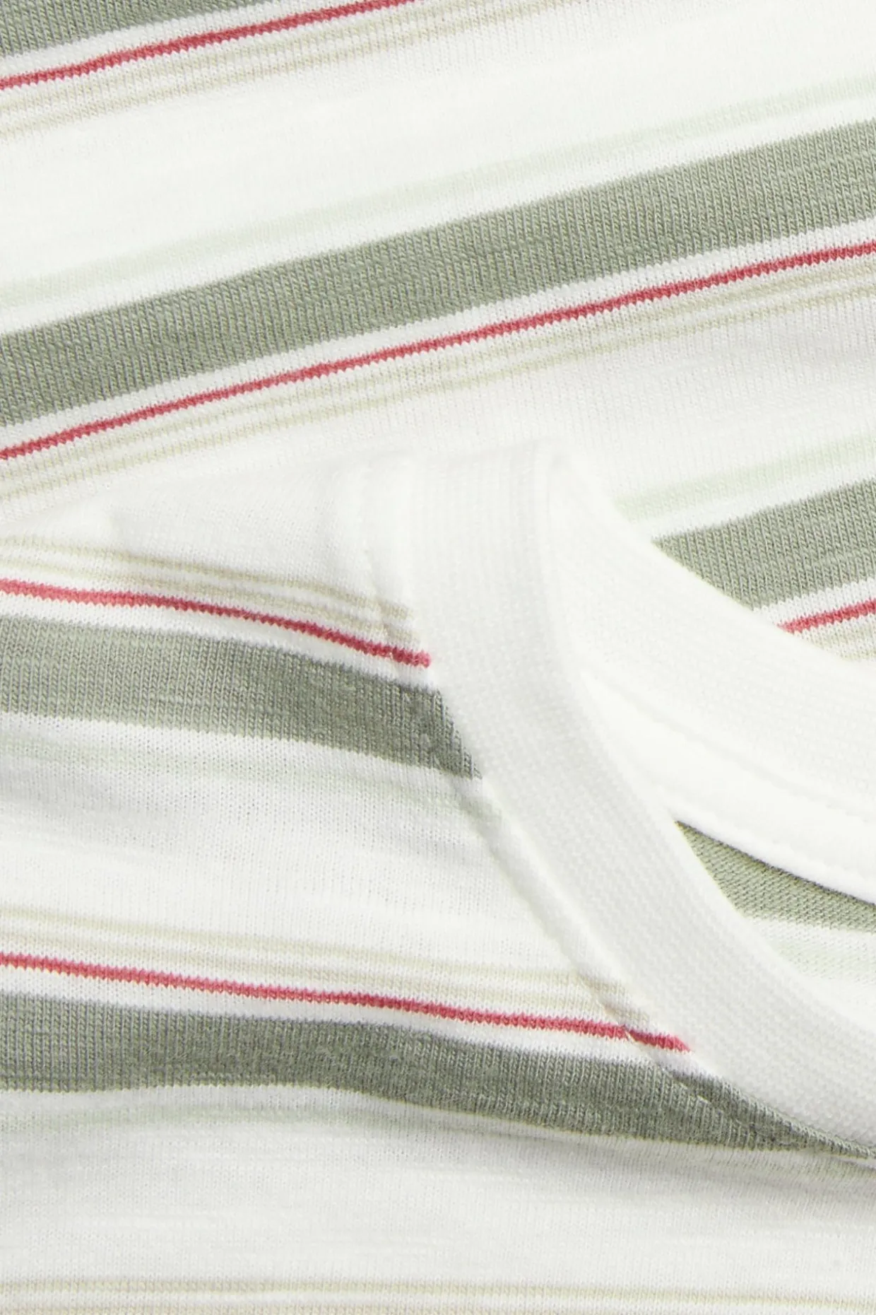 Stripete t-skjorte i flosset trikot