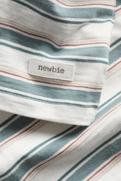 Stripete t-skjorte i flosset trikot