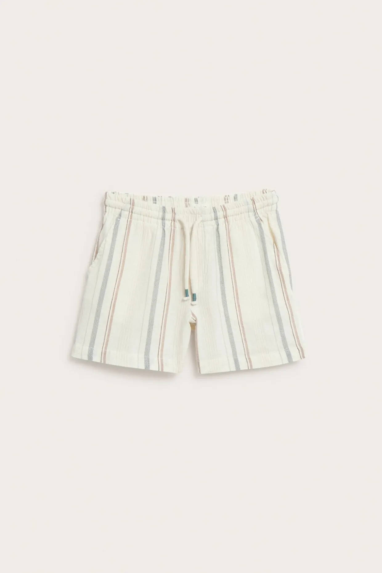Stripete vevde shorts