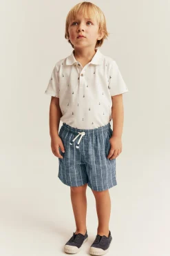Stripete vevde shorts
