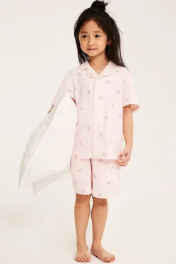 Stripet pyjamas i bomull