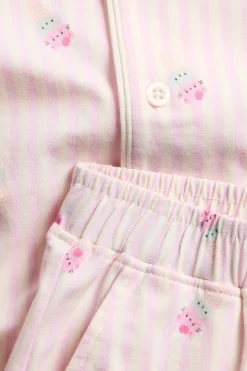 Stripet pyjamas i bomull
