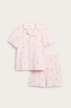Stripet pyjamas i bomull