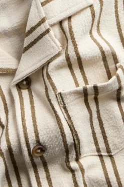 Stripet vevd skjorte i trikot