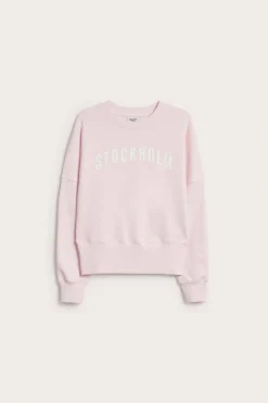 Sweatshirt med bred kant