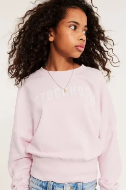 Sweatshirt med bred kant