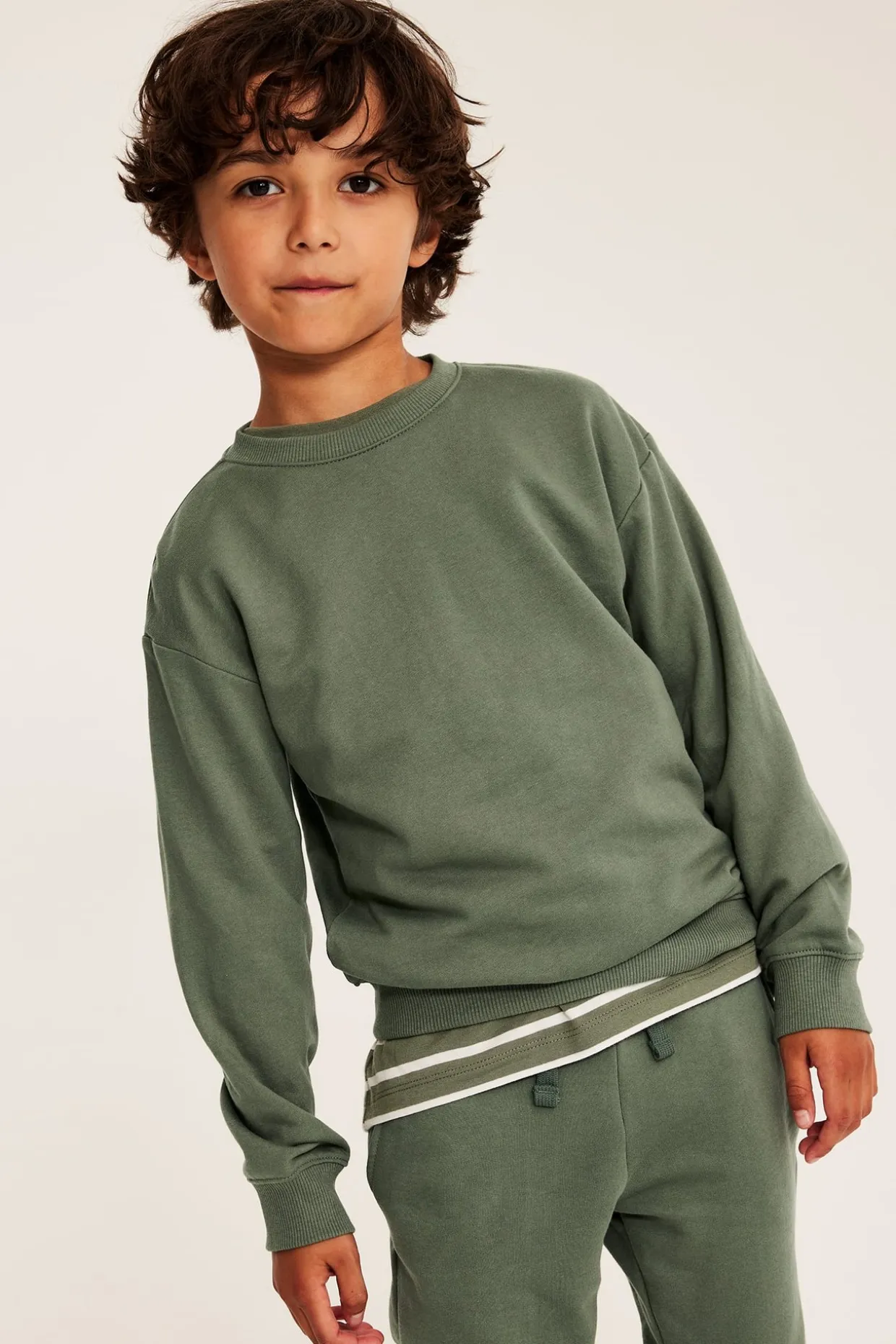 Sweatshirt med børstet innside
