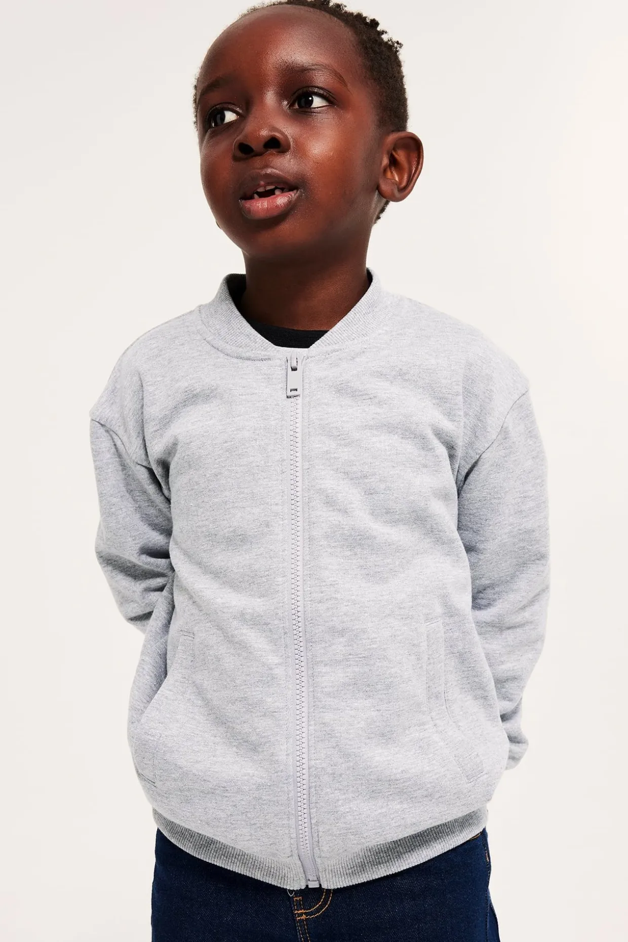 Sweatshirt med glidelås