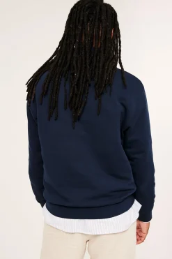 Sweatshirt med halv glidelås