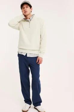 Sweatshirt med halv glidelås