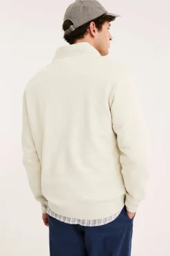 Sweatshirt med halv glidelås