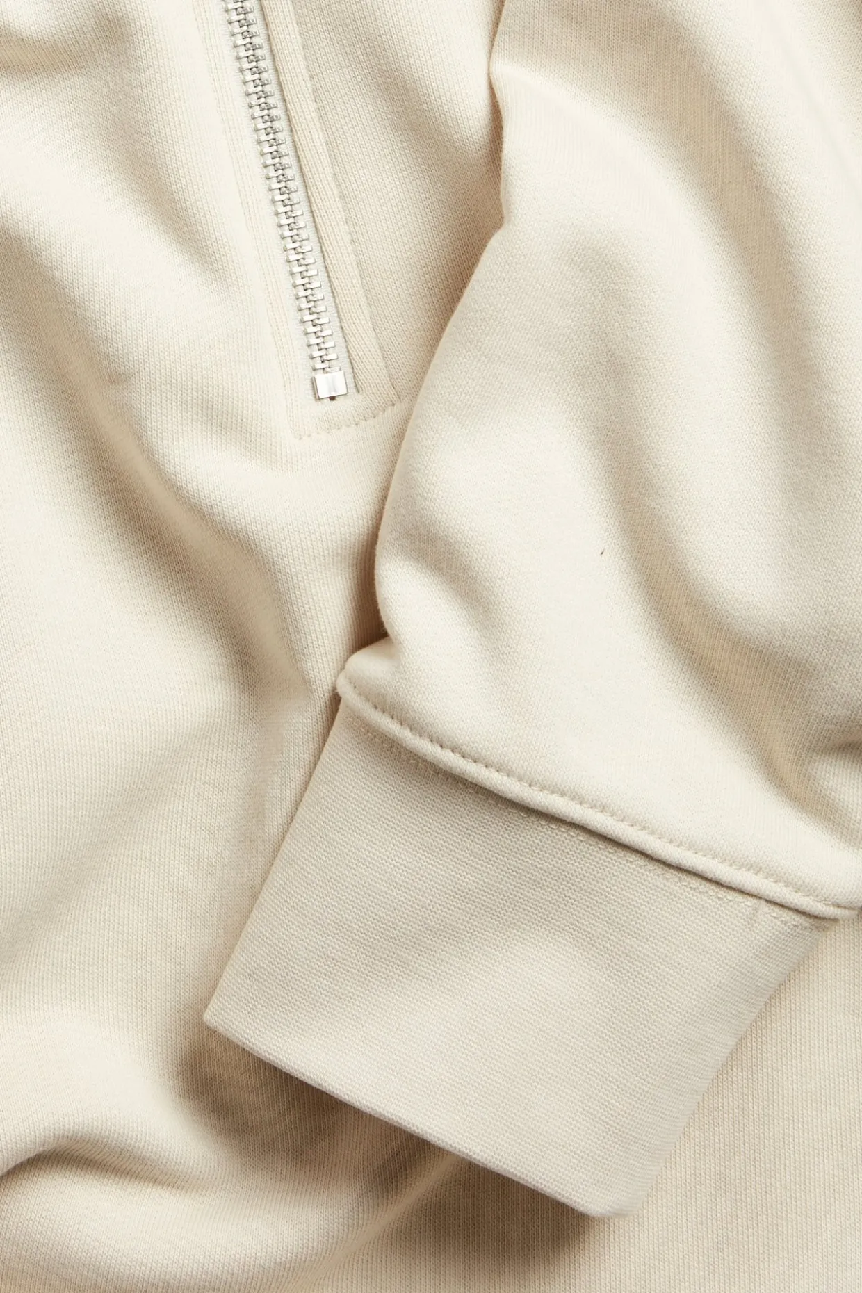 Sweatshirt med halv glidelås