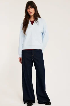 Sweatshirt med krage