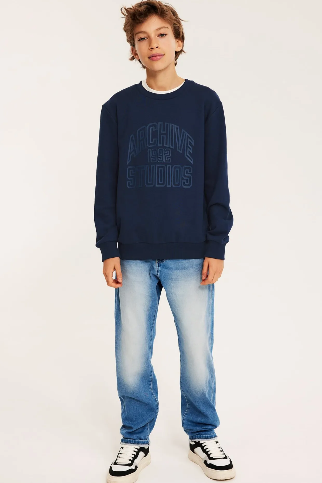 Sweatshirt med teksttrykk
