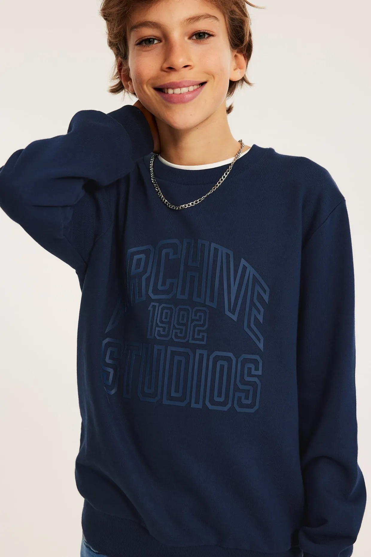 Sweatshirt med teksttrykk