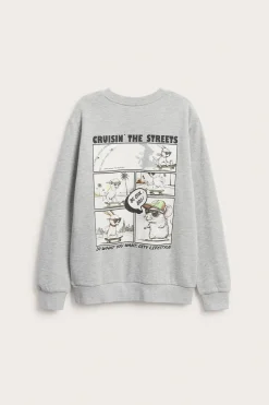 Sweatshirt med trykk