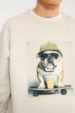 Sweatshirt med trykk