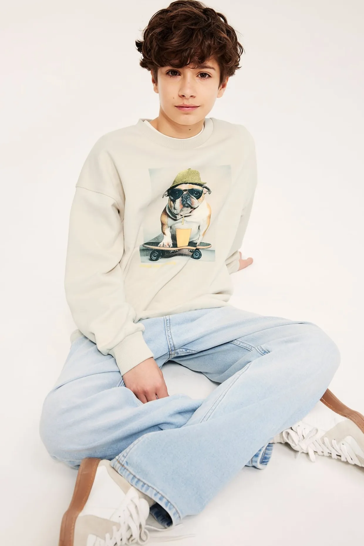Sweatshirt med trykk