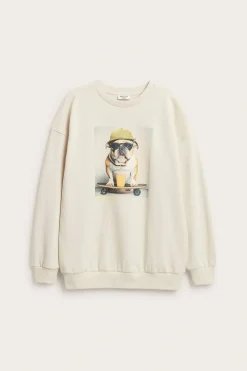Sweatshirt med trykk
