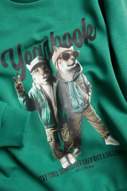 Sweatshirt med trykk