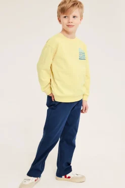 Sweatshirt med trykk foran og bak