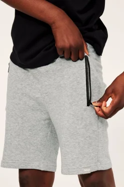 Sweatshorts i bomullstrikot