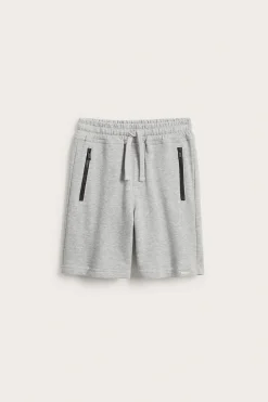 Sweatshorts i bomullstrikot