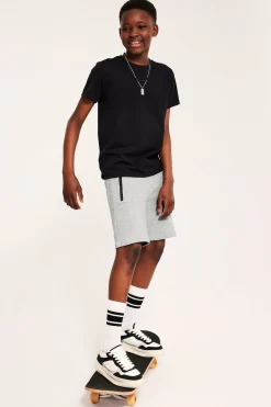 Sweatshorts i bomullstrikot