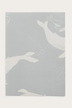 Tapetprøve Whales | Lyseblå | Baby | Newbie