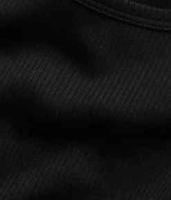 Tettsittende ribbet topp i bomull | Svart | Dame | Kappahl