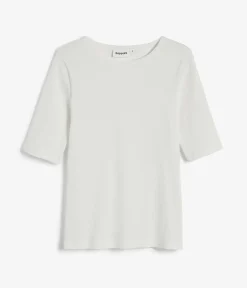 Tettsittende ribbet topp i bomull | Offwhite | Dame | Kappahl