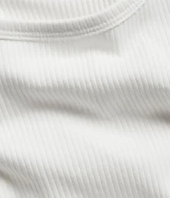Tettsittende ribbet topp i bomull | Offwhite | Dame | Kappahl