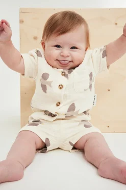 Todelt babysett i musselin