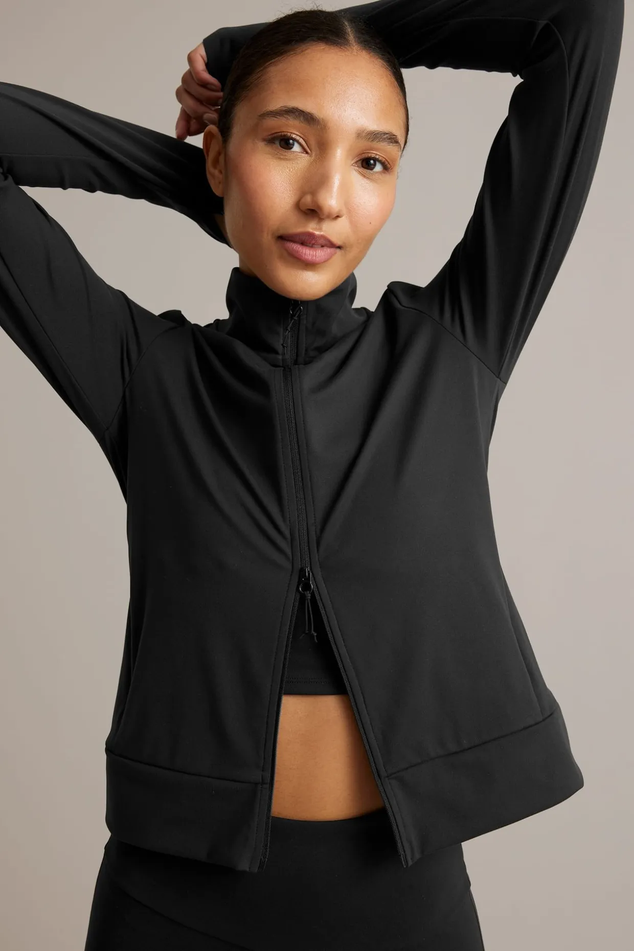 Treningsjakke i myk stretchjersey