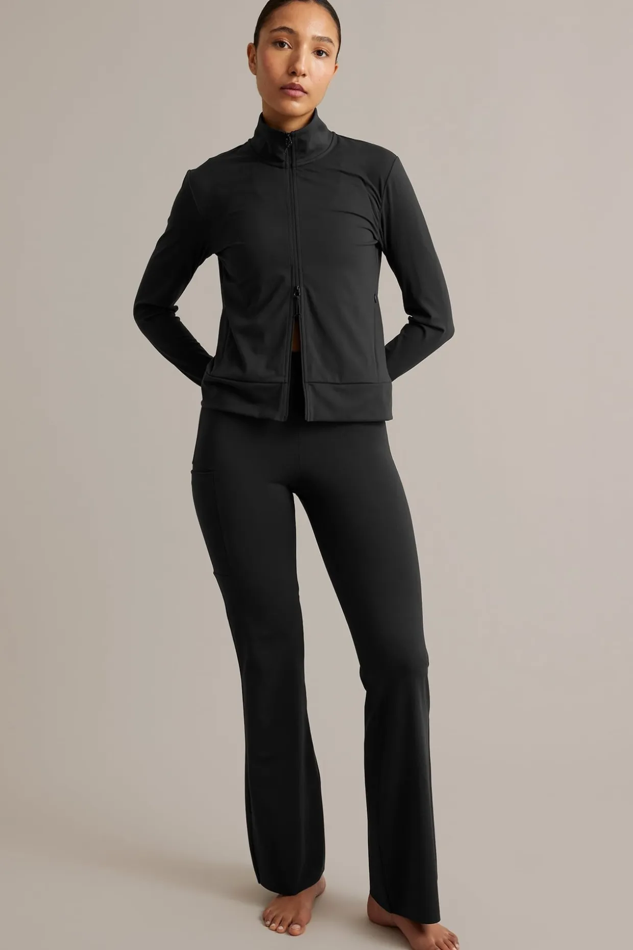 Treningsjakke i myk stretchjersey