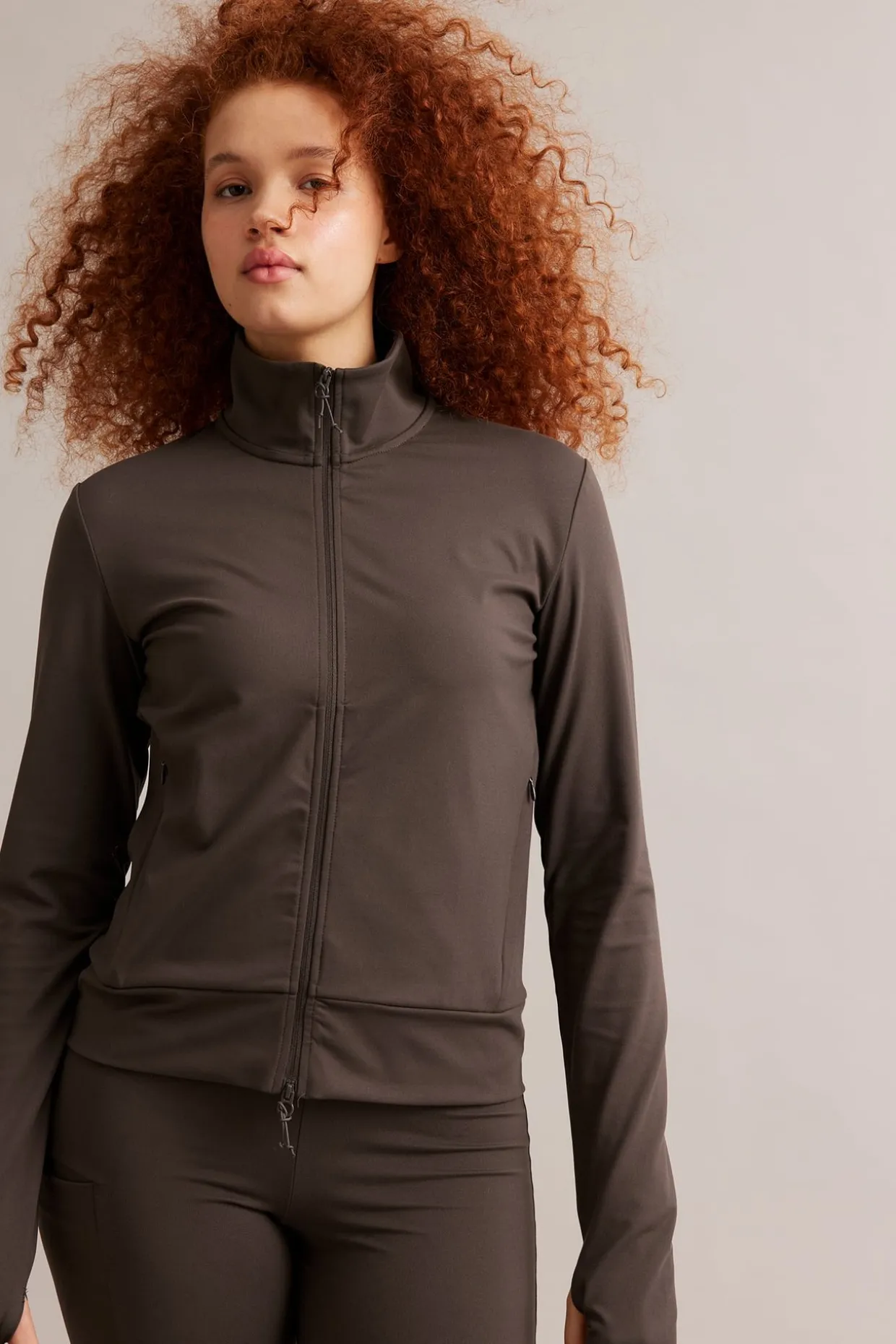 Treningsjakke i myk stretchjersey