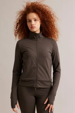 Treningsjakke i myk stretchjersey