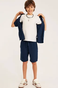Trikotshorts i seersucker