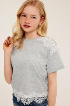 T-skjorte med blonder