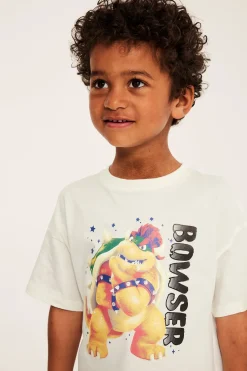 T-skjorte med Bowser i bomullstrikot