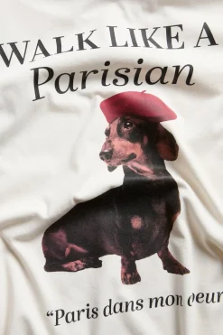 T-skjorte med trykket «Je t'aime Paris»