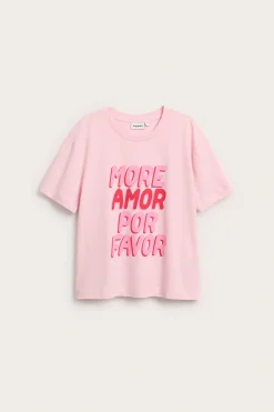 T-skjorte med trykket «More amor por favor»