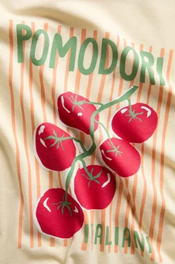 T-skjorte med trykket «Pomodori»
