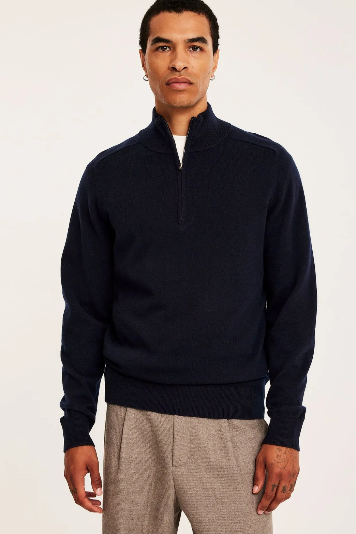 Ulltrøye half-zip