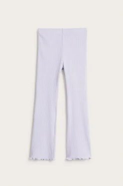 Utsvingte leggings i bomullstrikot