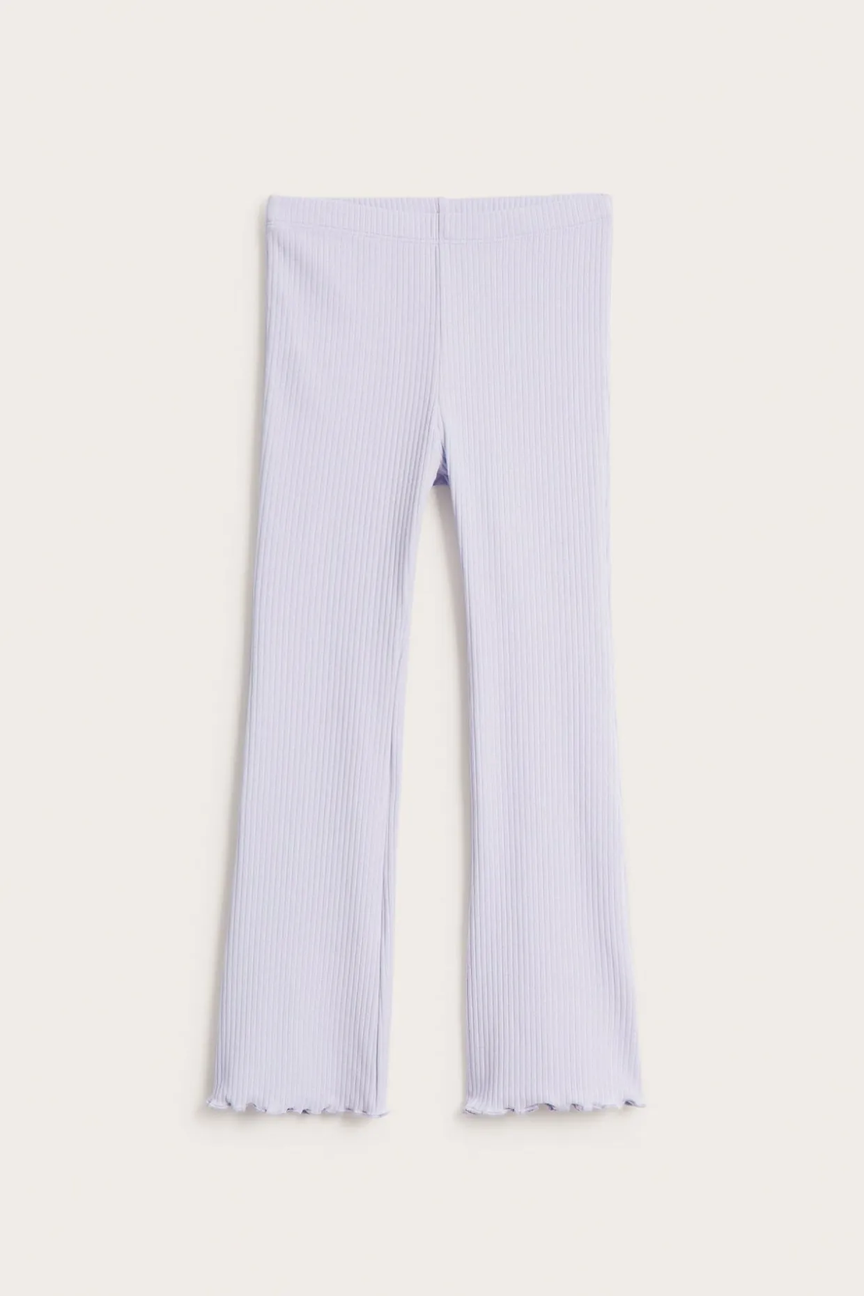 Utsvingte leggings i bomullstrikot