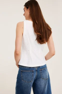 Vest i broderie anglaise